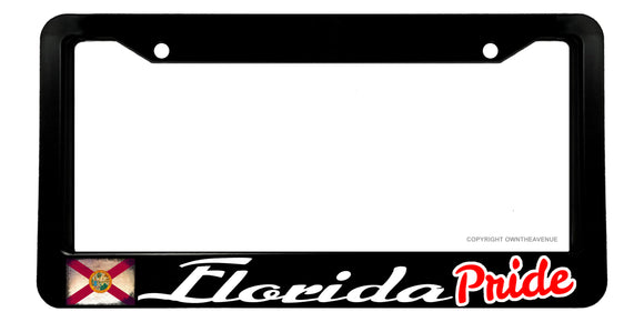 Florida Flag Pride Love Vintage Style Car Truck License Plate Frame - OwnTheAvenue