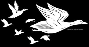 Flying Ducks Nature Camping Lake Hunting Vinyl Sticker Decal 7" - OwnTheAvenue