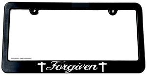 Forgiven Cross Christian Religious God Jesus License Plate Frame - OwnTheAvenue