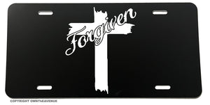 Forgiven Cross Christian Religious God Jesus License Plate Cover - OwnTheAvenue