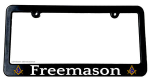 Freemason Mason Masonic Blue Bronze Art Slim License Plate Frame - OwnTheAvenue