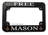 Mason Masonic Freemason Freemasonry Gold Art Motorcycle License Plate Frame