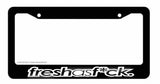 JDM Fresh As F*ck White Race Drift Low Turbo Black License Plate Frame 8PK B sty - OwnTheAvenue