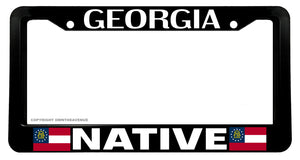 Georgia Flag Native License Plate Frame