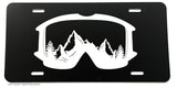 Forest Ski Goggles Skiing Snow Winter Snowboard Mountains License Plate Cover - OwnTheAvenue