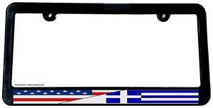 USA American Greece World Flag Country License Plate Frame - OwnTheAvenue