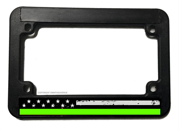 Support Military Green USA American Flag Subdued Motorcycle License Plate Frame