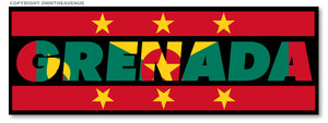 Grenada Country Flag Caribbean Car Truck Bumper Laptop Sticker Decal 5" Inch V01 - OwnTheAvenue