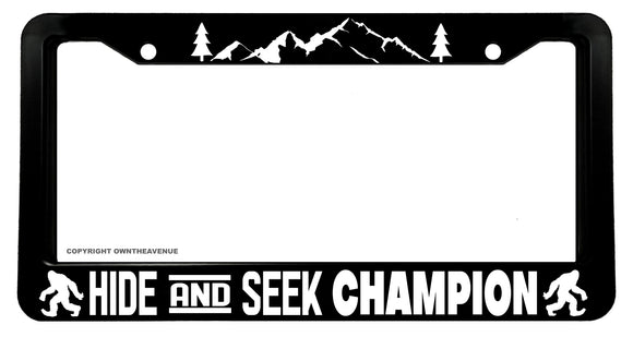 Hide And Seek Champion Bigfoot Funny Car Truck License Plate Frame