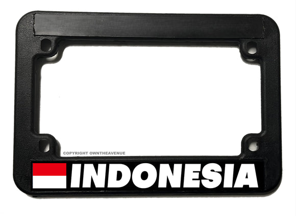 Indonesia World Country Flag Motorcycle License Plate Frame