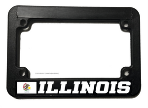 Illinois Flag Motorcycle License Plate Frame - OwnTheAvenue