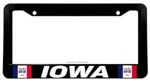 Iowa Flag Car Truck Auto Model V01 License Plate Frame - OwnTheAvenue