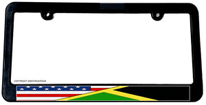 USA American Jamaica Jamaican World Flag Country License Plate Frame - OwnTheAvenue