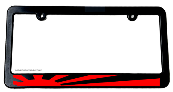 Rising Sun JDM Low Funny Car Truck Racing Drifting Slim License Plate Frame - OwnTheAvenue