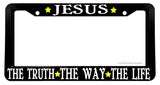 Jesus The Truth The Way The Life Christian God Peace License Plate Frame V01 - OwnTheAvenue