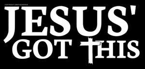 Jesus' Got This Christian Religious Cross Car Truck Sticker Decal 5" - OwnTheAvenue