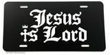 Jesus Is Lord Christian Cross Religious License Plate Cover Model 23V01 - OwnTheAvenue