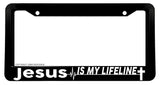 Jesus Is My Lifeline Christian Religious Car Truck License Plate Frame - OwnTheAvenue