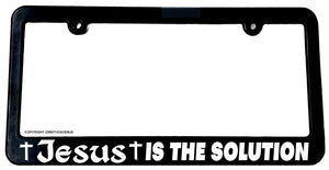 Jesus Is The Solution Christian Religious Christ License Plate Frame - OwnTheAvenue