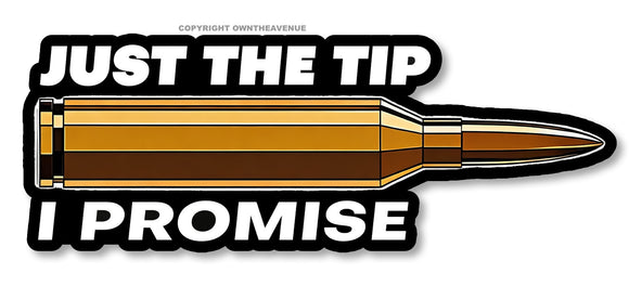 Just The Tip I Promise Bullet 2nd Amendment Car Truck Sticker Decal 4