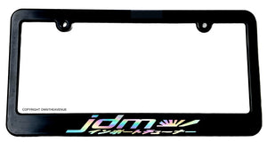 JDM Kanji Japanese Drifting Racing Hologram Oil Slick Slim License Plate Frame - OwnTheAvenue