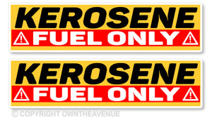 x2 Kerosene Fuel Only Gasoline Gas Truck Tank Can Diesel Vinyl Sticker Decal - OwnTheAvenue