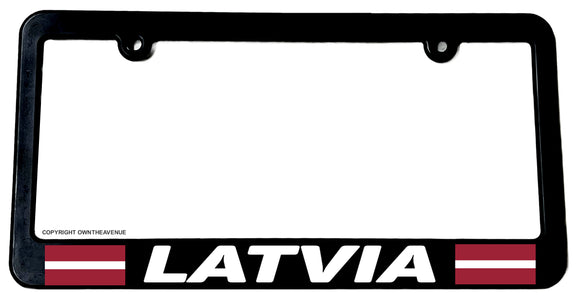 Latvia Country World Flag Pride Car Truck Auto License Plate Frame - OwnTheAvenue