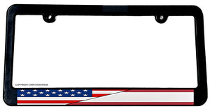 USA American Latvia Latvian World Flag Country License Plate Frame - OwnTheAvenue