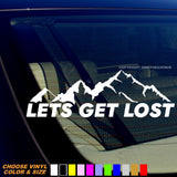 Lets Get Lost Funny Joke Humor Hiking Mountains Car Truck Decal Sticker