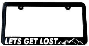 Lets Get Lost Hiking Camping Humor Funny Joke License Plate Frame