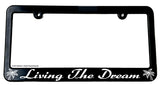 Living The Dream Funny Car Truck JDM Racing Drifting Slim License Plate Frame - OwnTheAvenue