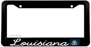 Louisiana Flag Vintage Rustic Style Car Truck Auto License Plate Frame - OwnTheAvenue