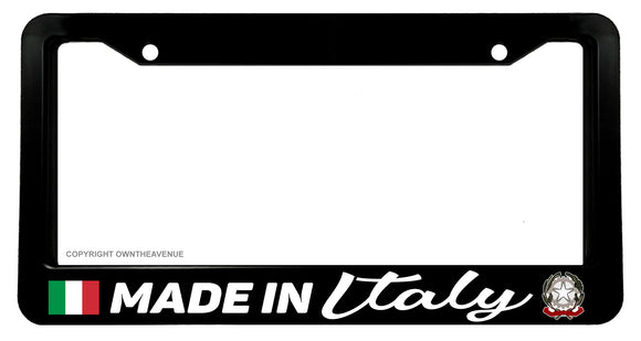 Made In Italy Italian Flag Racing Drifting Euro License Plate Frame - OwnTheAvenue