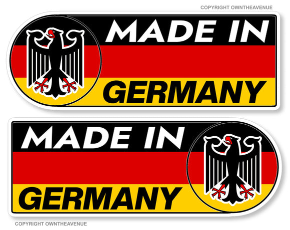 Made In Germany Set Euro German Flag Car Truck Vinyl Sticker Decals 4