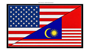 USA American Malaysia Malaysian World Flag Country Vinyl Sticker Decal 3.5" - OwnTheAvenue