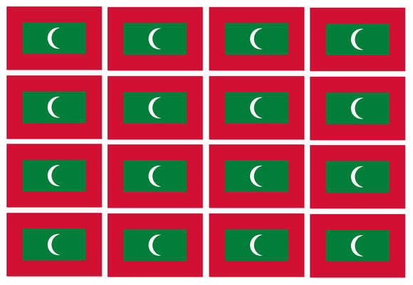 x12 Maldives MV Country Flag Car Truck Vinyl Sticker Decals 2