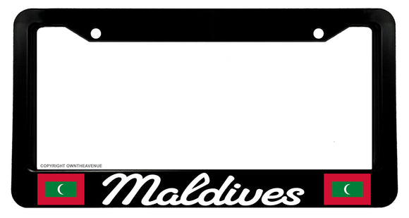 Maldives Flag MV Car Truck License Plate Frame - OwnTheAvenue