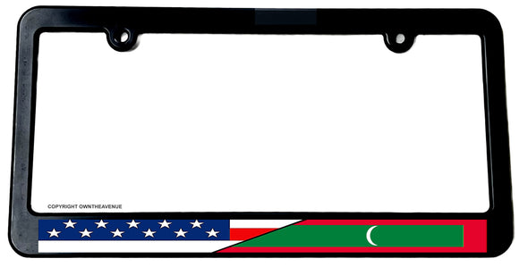 USA American Maldives World Flag Country License Plate Frame - OwnTheAvenue