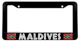 Maldives MV Flag Country Wavey Style License Plate Frame - OwnTheAvenue