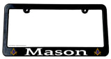 Freemason Mason Masonic Blue Bronze Art V01 Slim License Plate Frame - OwnTheAvenue