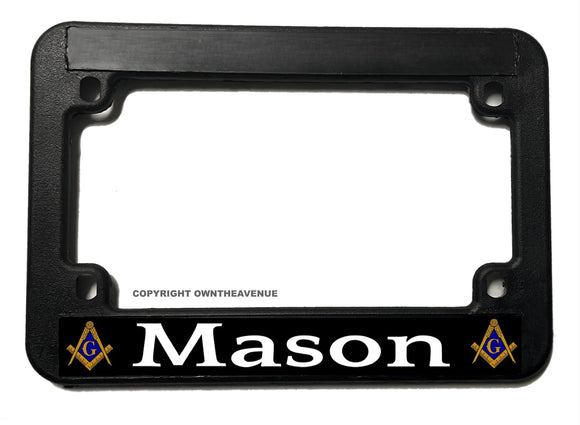 Mason Masonic Freemason Bronze Art Motorcycle License Plate Frame