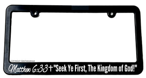 The Kingdom of God Christian Jesus Christ Bible Verse V01 License Plate Frame - OwnTheAvenue