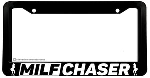 Milf Chaser Funny Joke Gag Prank JDM Drifting License Plate Frame - OwnTheAvenue