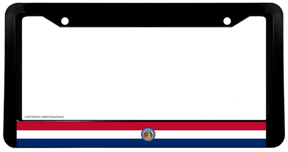 Missouri Flag Stripe Car Truck Auto License Plate Frame - OwnTheAvenue