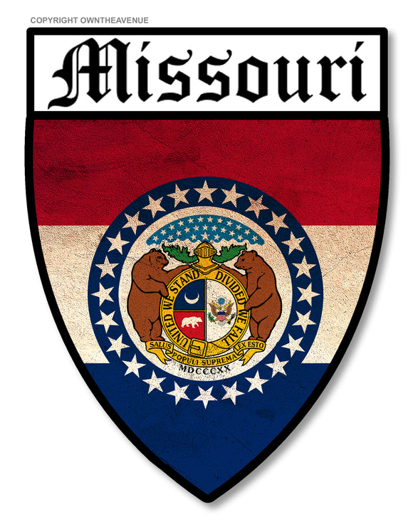 Missouri Badge Logo Shield Vintage Style Car Truck Vinyl Sticker Decal 3.5