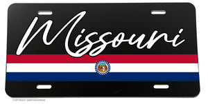 Missouri Flag Stripe Colors Car Truck License Plate Cover - OwnTheAvenue