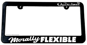 Morally Flexible JDM Funny Humor Joke Drifting Car Truck License Plate Frame