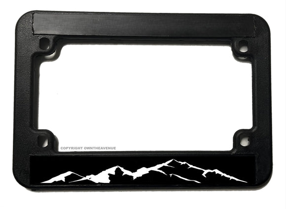 Mountains Outdoors Hiking Camping Model 2 Motorcycle License Plate Frame