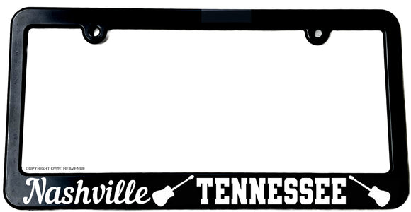 Nashville Tennessee Car Truck Camping Slim Auto License Plate Frame - OwnTheAvenue