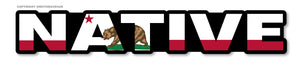 Native California Flag Car Truck Bumper Laptop Vinyl Sticker Decal 6"